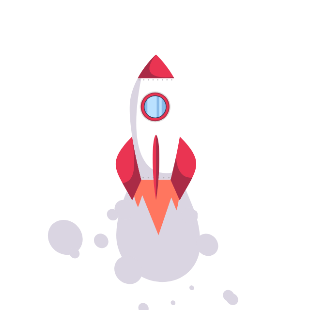 Foguete simbolizando o lançamento de estratégias de Marketing Digital e Site Profissional